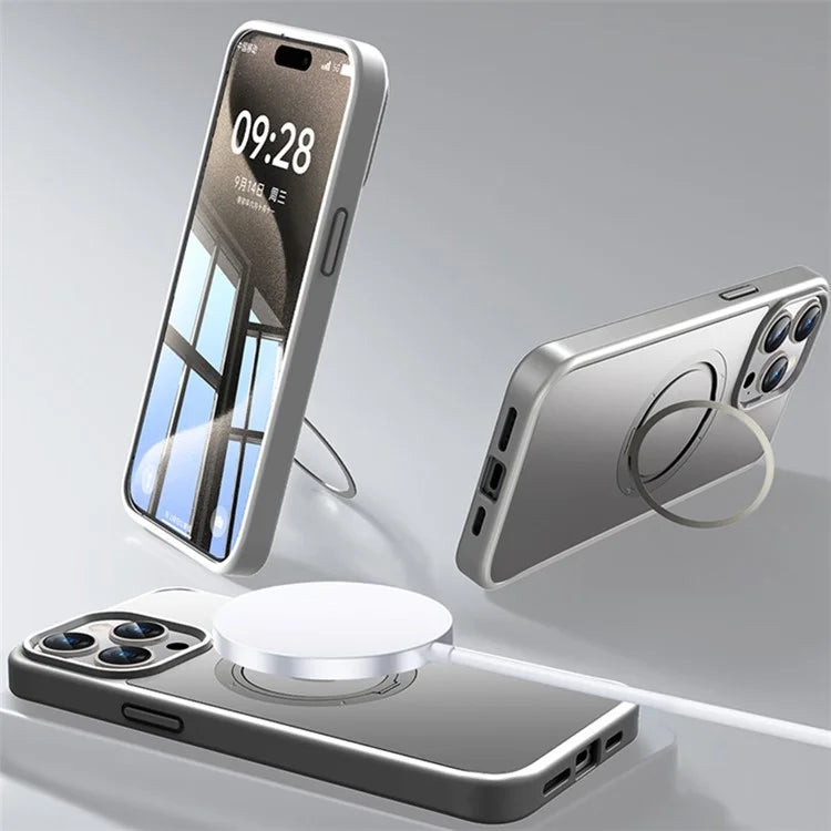 X-LEVEL For iPhone 15 Pro Max Magnetic Phone Case Ring Holder Kickstand
