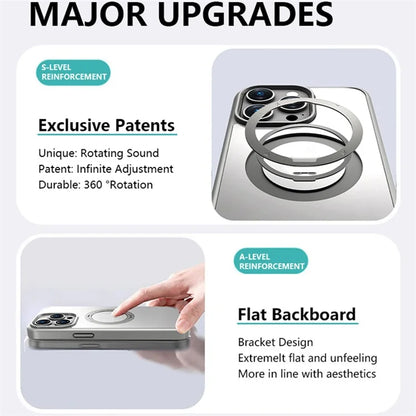X-LEVEL For iPhone 15 Pro Max Magnetic Phone Case Ring Holder Kickstand