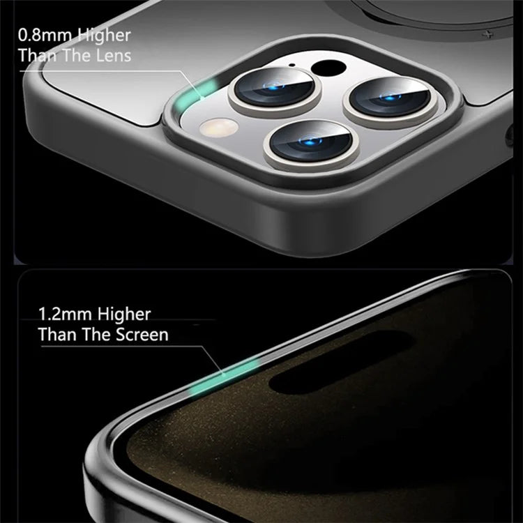 X-LEVEL For iPhone 15 Pro Max Magnetic Phone Case Ring Holder Kickstand