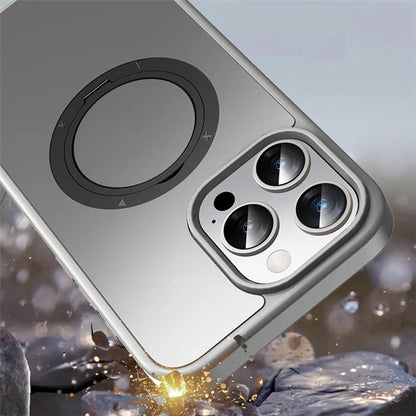 X-LEVEL For iPhone 15 Pro Max Magnetic Phone Case Ring Holder Kickstand