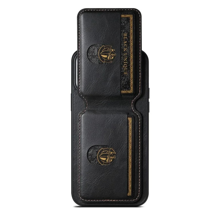 SUTENI H02 For iPhone 14 Pro Max Leather Case Waxy Texture Vertical Flip Card Holder Phone Cover