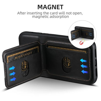 SUTENI H02 For iPhone 14 Pro Max Leather Case Waxy Texture Vertical Flip Card Holder Phone Cover