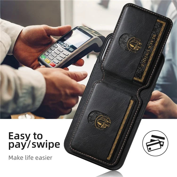 SUTENI H02 For iPhone 14 Pro Max Leather Case Waxy Texture Vertical Flip Card Holder Phone Cover