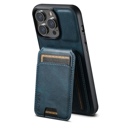 SUTENI H02 For iPhone 14 Pro Max Leather Case Waxy Texture Vertical Flip Card Holder Phone Cover