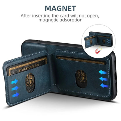 SUTENI H02 For iPhone 14 Pro Max Leather Case Waxy Texture Vertical Flip Card Holder Phone Cover