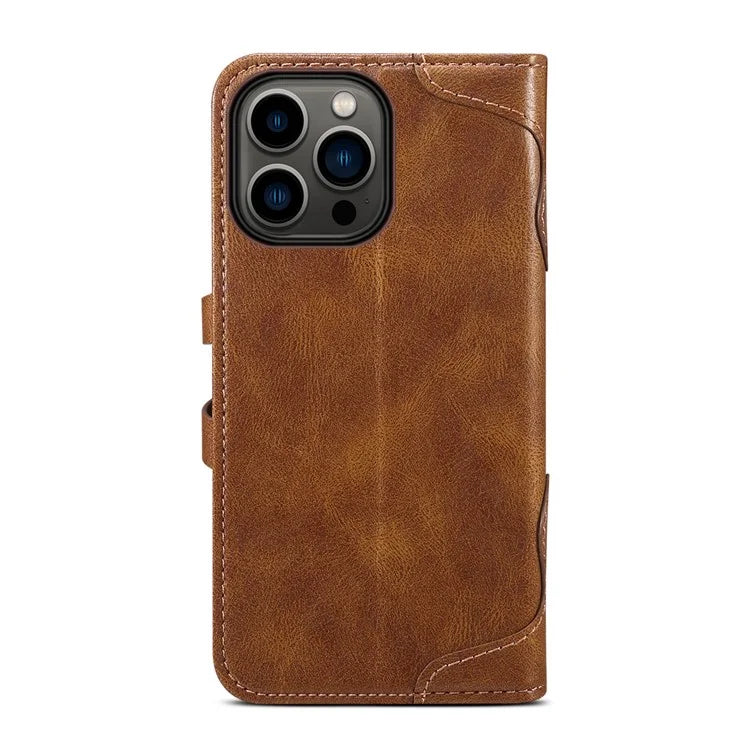 SUTENI Q03 Series for iPhone 15 Pro Max Leather Phone Case Wallet Wavy Texture