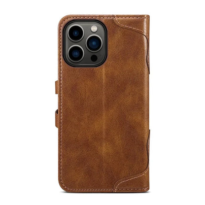 SUTENI Q03 Series for iPhone 15 Pro Max Leather Phone Case Wallet Wavy Texture