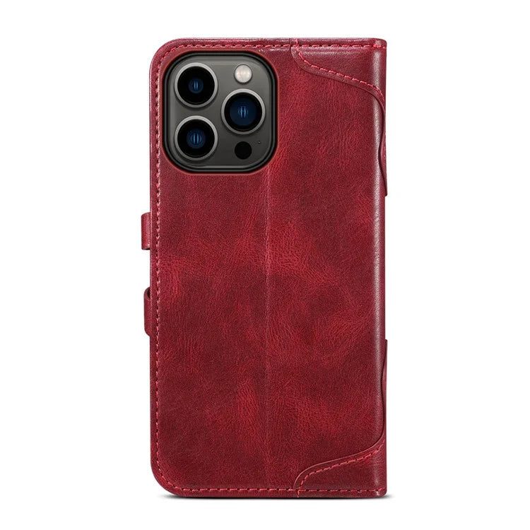 SUTENI Q03 Series for iPhone 15 Pro Max Leather Phone Case Wallet Wavy Texture