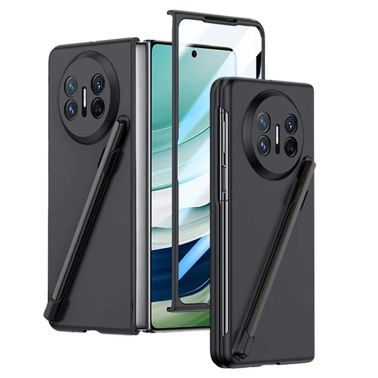 For Huawei Mate X5 Case Hard PC Phone Cover with Tempered Glass Film / Stylus Pen