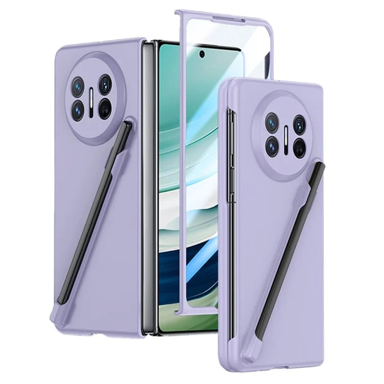 For Huawei Mate X5 Case Hard PC Phone Cover with Tempered Glass Film / Stylus Pen