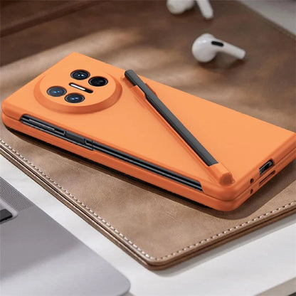 For Huawei Mate X5 Case Hard PC Phone Cover with Tempered Glass Film / Stylus Pen