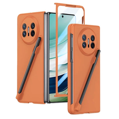 For Huawei Mate X5 Case Hard PC Phone Cover with Tempered Glass Film / Stylus Pen