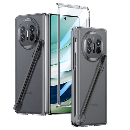 For Huawei Mate X5 Case Hard PC Phone Cover with Tempered Glass Film / Stylus Pen