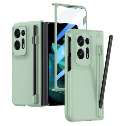 For Oppo Find N2 5G PC Phone Case Skin Touch Phone Cover with Tempered Glass Film / Stylus Pen