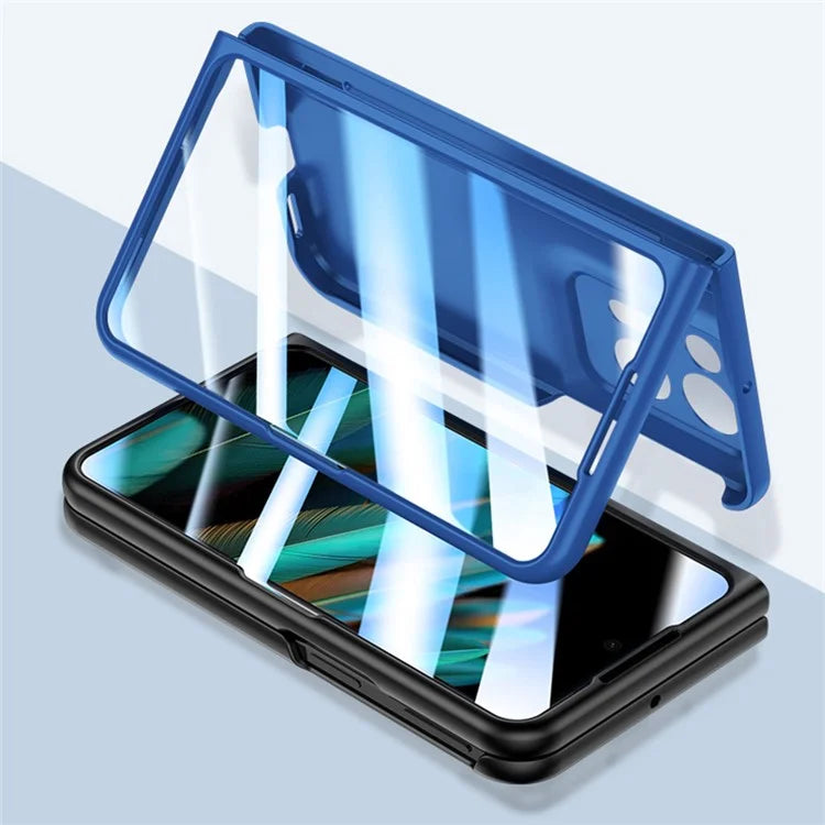 For Oppo Find N2 5G PC Phone Case Skin Touch Phone Cover with Tempered Glass Film / Stylus Pen