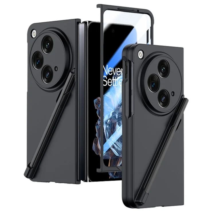 For Oppo Find N3 5G Phone Case with Tempered Glass Film / Stylus Pen Skin Touch Feel