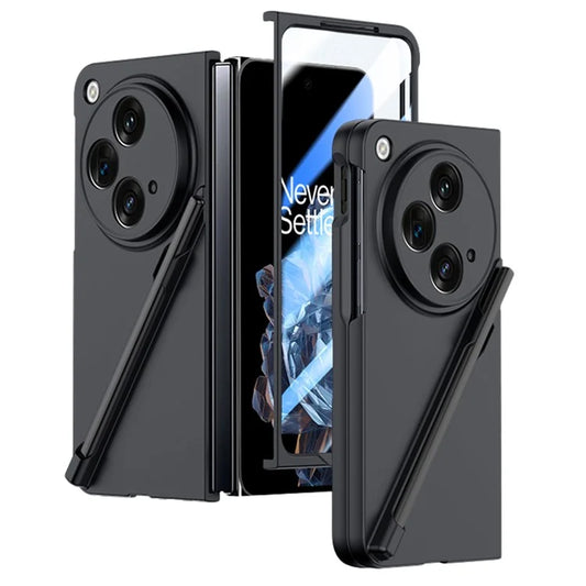 For Oppo Find N3 5G Phone Case with Tempered Glass Film / Stylus Pen Skin Touch Feel