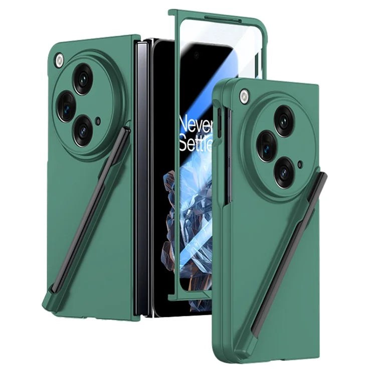 For Oppo Find N3 5G Phone Case with Tempered Glass Film / Stylus Pen Skin Touch Feel