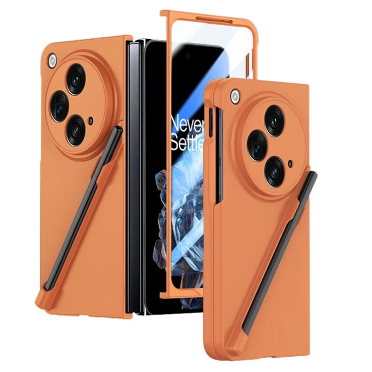 For Oppo Find N3 5G Phone Case with Tempered Glass Film / Stylus Pen Skin Touch Feel