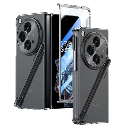For Oppo Find N3 5G Phone Case with Tempered Glass Film / Stylus Pen Skin Touch Feel