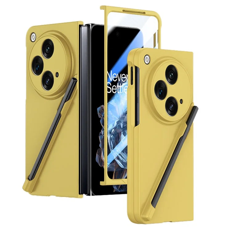 For Oppo Find N3 5G Phone Case with Tempered Glass Film / Stylus Pen Skin Touch Feel