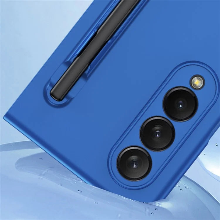 For Samsung Galaxy Z Fold4 5G Phone Case PC Protective Cover with Tempered Glass Film / Stylus Pen