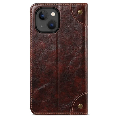 SUTENI For iPhone 15 Plus Magnetic Case Drop-resistant PU Leather Card Holder Phone Protector