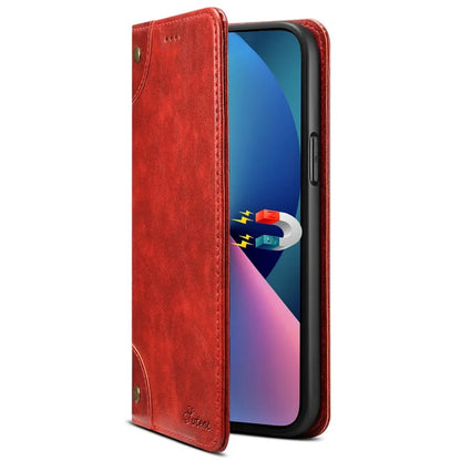 SUTENI For iPhone 15 Plus Magnetic Case Drop-resistant PU Leather Card Holder Phone Protector