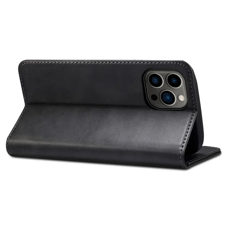 SUTENI for iPhone 15 Pro Max Simple Leather Case Wallet Phone Cover