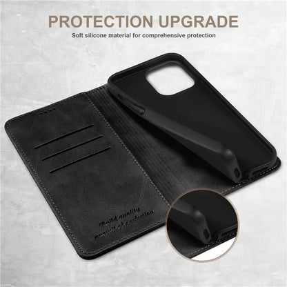 SUTENI for iPhone 15 Pro Max Simple Leather Case Wallet Phone Cover