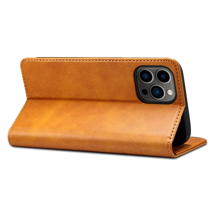 SUTENI for iPhone 15 Pro Max Simple Leather Case Wallet Phone Cover