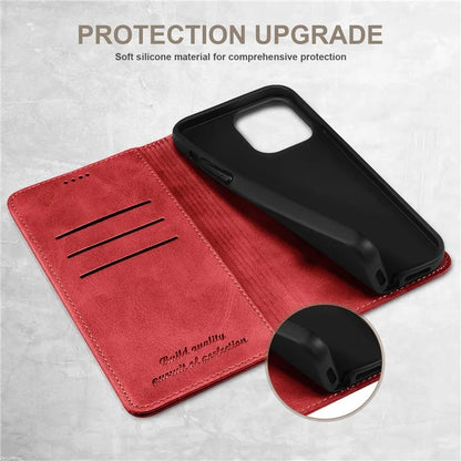 SUTENI for iPhone 15 Pro Leather Phone Case Calf Texture Wallet Stand