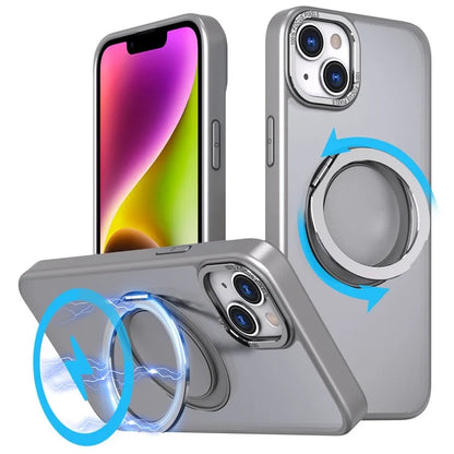 For iPhone 14 Magnetic Case Compatible with MagSafe Ring Kickstand