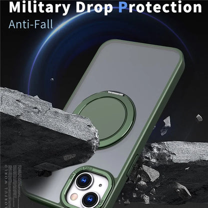 For iPhone 14 Magnetic Case Compatible with MagSafe Ring Kickstand
