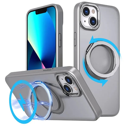 For iPhone 13 Kickstand Phone Case Hidden Gear Magnetic Cover
