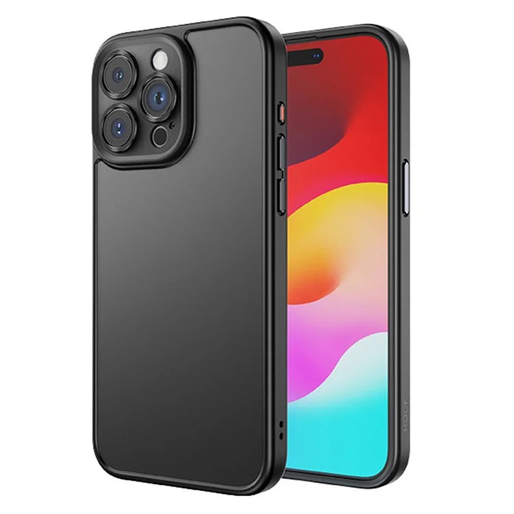 ROCK For iPhone 15 Pro Case Lens Protector Skin Touch PC+TPU Cover