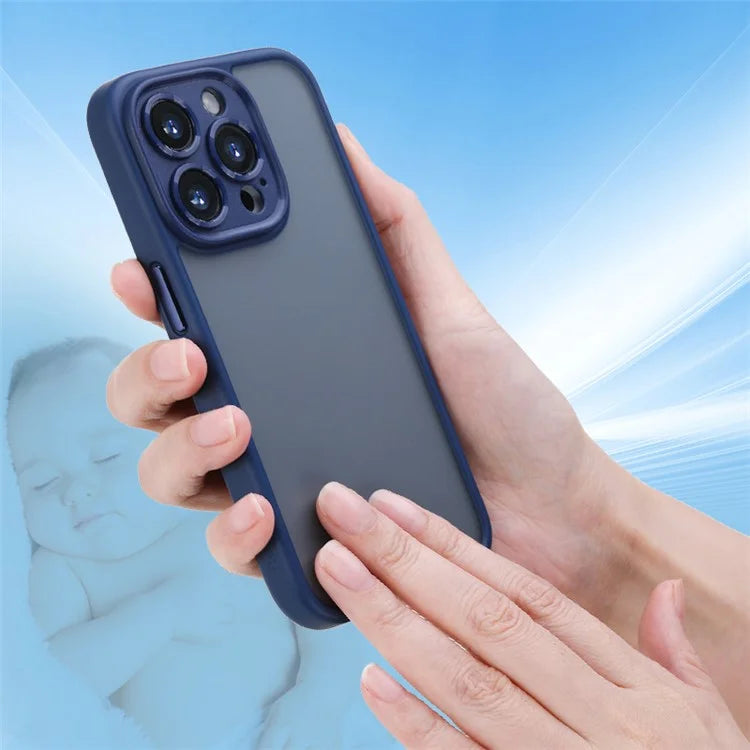 ROCK For iPhone 15 Pro Case Lens Protector Skin Touch PC+TPU Cover