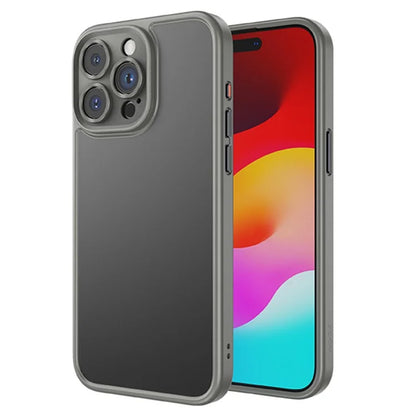 ROCK For iPhone 15 Pro Case Lens Protector Skin Touch PC+TPU Cover