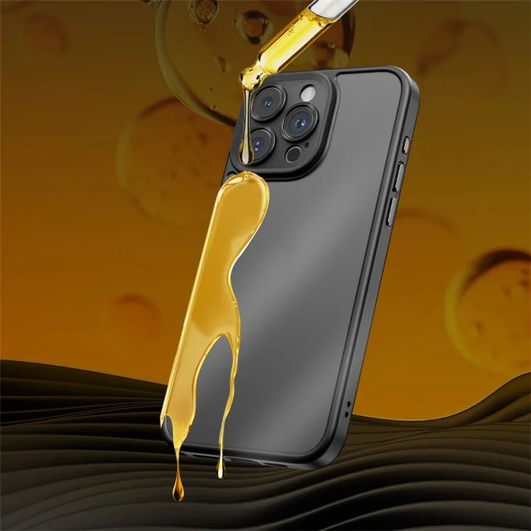 ROCK For iPhone 15 Pro Case Lens Protector Skin Touch PC+TPU Cover