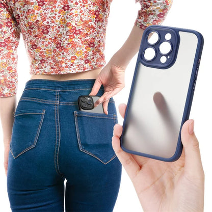 ROCK For iPhone 15 Pro Case Lens Protector Skin Touch PC+TPU Cover