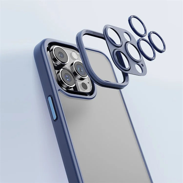 ROCK For iPhone 15 Pro Case Lens Protector Skin Touch PC+TPU Cover