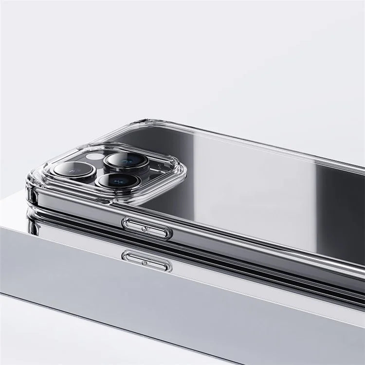 ROCK For iPhone 15 Pro Max Case Transparent TPU+PC Full Protection Phone Back Shell