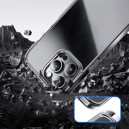 ROCK For iPhone 15 Pro Max Case Transparent TPU+PC Full Protection Phone Back Shell