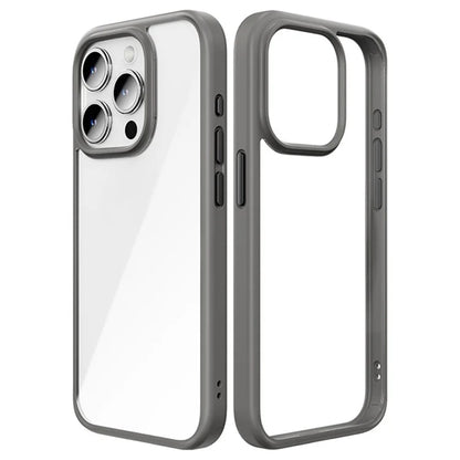 ROCK For iPhone 15 Pro Case TPU+PC Scratch-resistant Transparent Panel Phone Back Cover