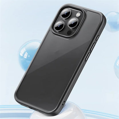 ROCK For iPhone 15 Pro Case TPU+PC Scratch-resistant Transparent Panel Phone Back Cover