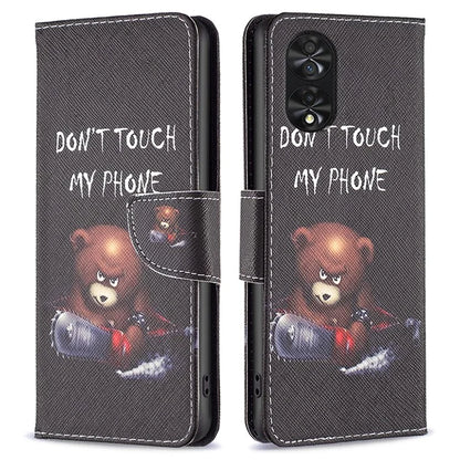For TCL 40 NxtPaper Case Wallet Stand Pattern Printing PU Leather Flip Cover