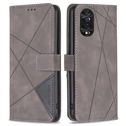 BINFEN COLOR BF05 For TCL 40 NxtPaper PU Leather Case Stand Imprinted Line Wallet Cover