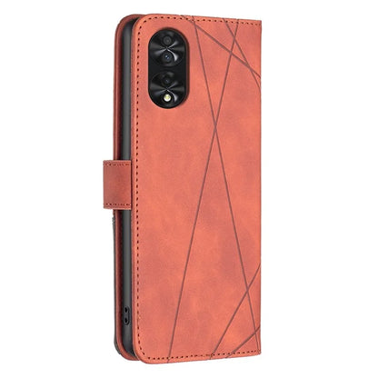 BINFEN COLOR BF05 For TCL 40 NxtPaper PU Leather Case Stand Imprinted Line Wallet Cover
