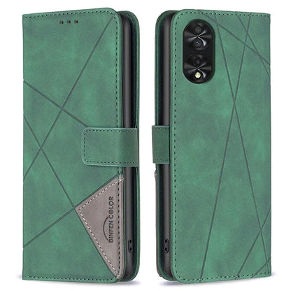 BINFEN COLOR BF05 For TCL 40 NxtPaper PU Leather Case Stand Imprinted Line Wallet Cover