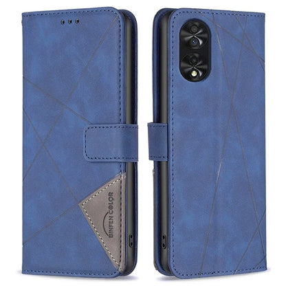 BINFEN COLOR BF05 For TCL 40 NxtPaper PU Leather Case Stand Imprinted Line Wallet Cover